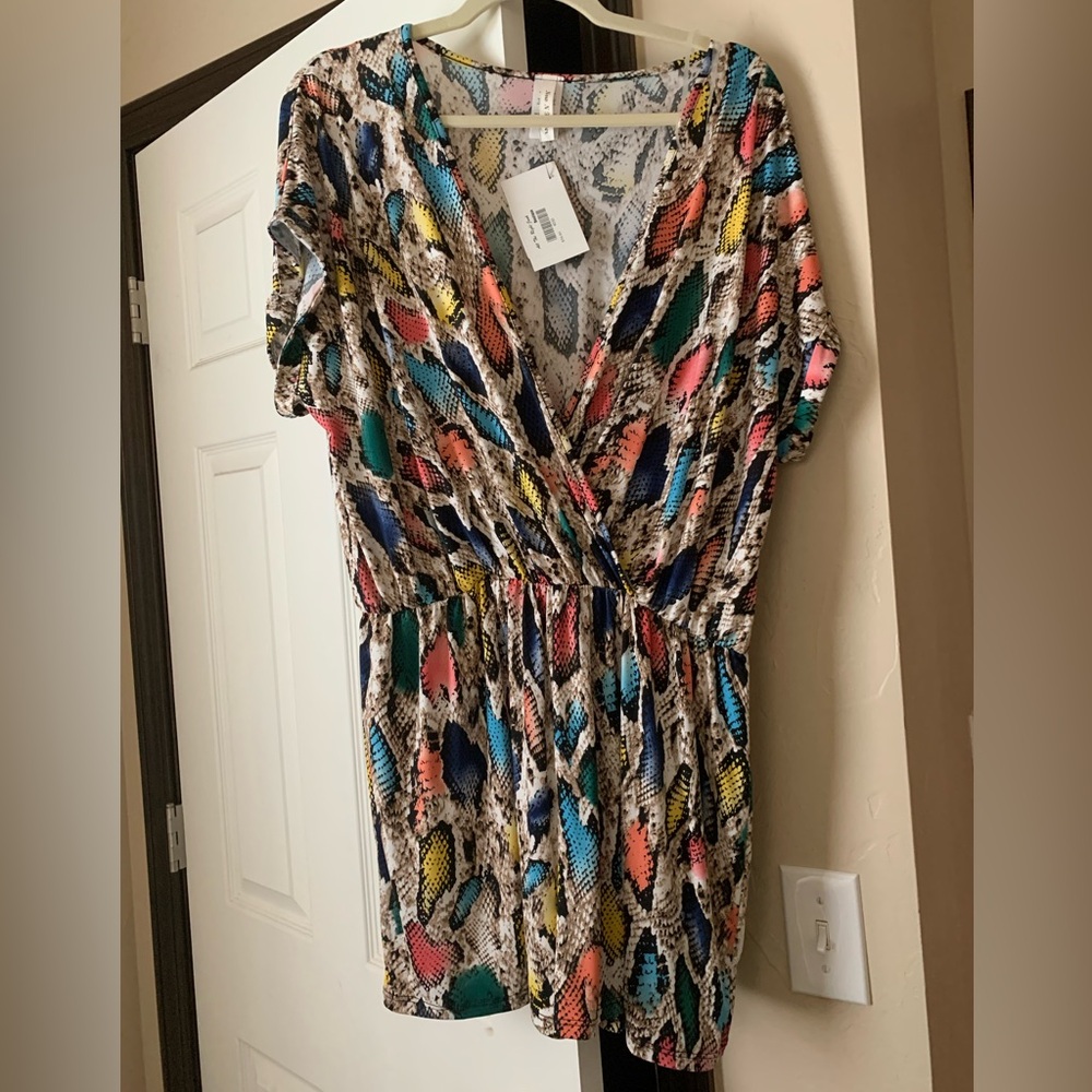Neon snakeskin romper *BOUTIQUE BRAND*